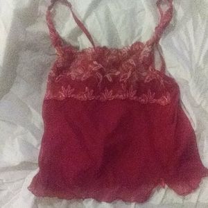 Red see through tank top Provea Collection Paris